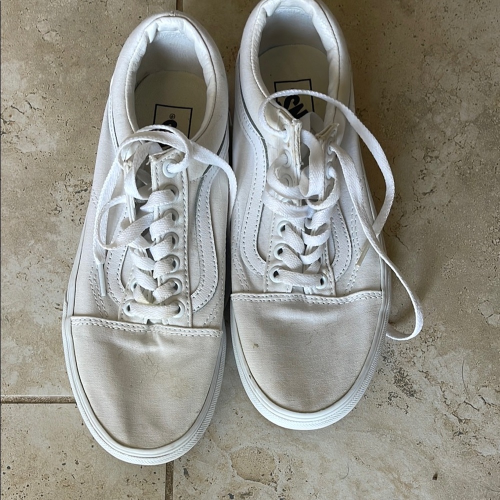 Vans White Old Skool Platform White Sneakers